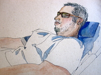 <div class='title'>Justin</div><br>Watercolor, pen and ink<br>6"w x 9"h<br>