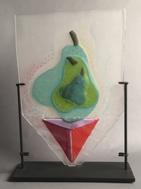 <div class='title'>Generations</div><br>fused glass and Prismacolor<br>17.5"h x 12.5"w<br>